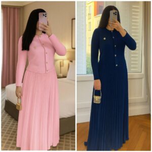 Marketplace & Online Shopping 133 women's long sleeve sweater and pleated skirt set