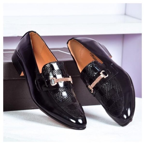 QUALITY BUKKLE SHINY LEATHER MEN'S SHOE quality bukkle shiny leather men's shoe