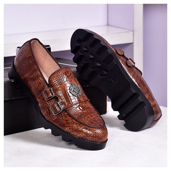 QUALITY BUKKLE SHINY LEATHER MEN'S SHOE quality bukkle shiny leather men's shoe