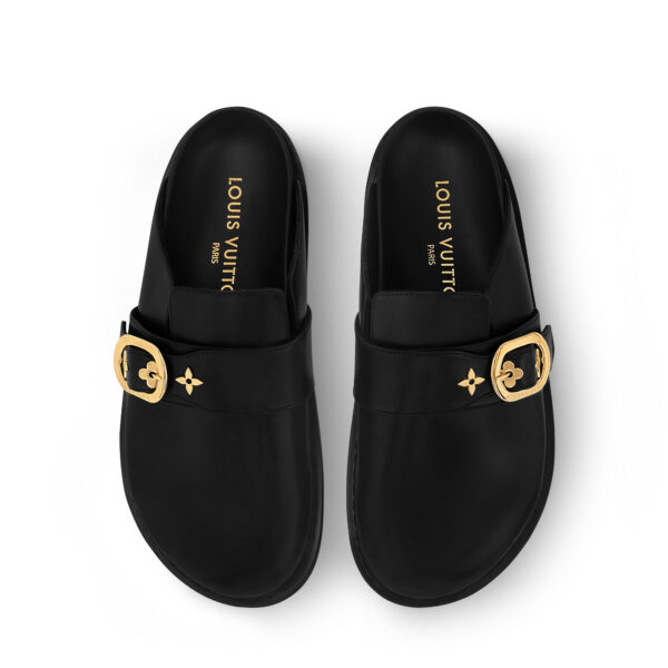 black louis vuitton leather mule 3