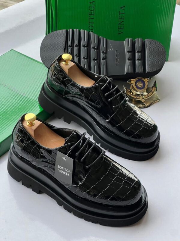 Men Black Glossy Lace-up Shoes men black glossy lace-up shoes