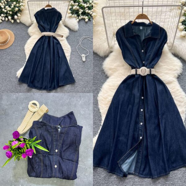 women casual denim dress