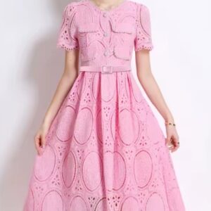 casual woman flare belted midi dresses