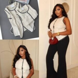 Marketplace & Online Shopping 136 women pearl button ribbon top