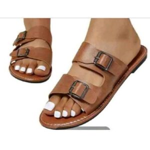 Marketplace & Online Shopping 131 ladies casual flat slippers-brown