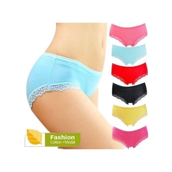 cotton lace ladies sexy panties 6pieces