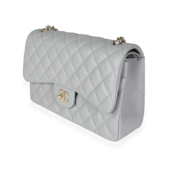 grey classic caviar handbag 3