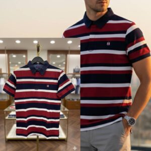 Marketplace & Online Shopping 139 two-color striped polo shirt