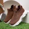 Kenzy Timeless brown knit slip on sneakers 2