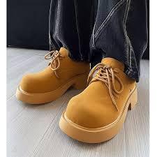 Leather Derby Shoe Chunky Sole 1 leather derby shoe chunky sole 1