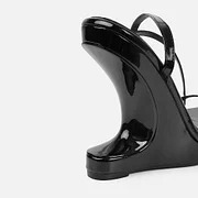 Stylish Black Ankle Strap Wedge 3 stylish black ankle strap wedge 3