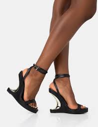 Stylish Black Ankle Strap Wedge stylish black ankle strap wedge
