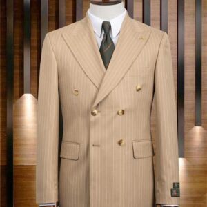 double breasted stripe men’s suit