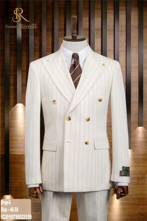 double-breasted jacket trouser suit