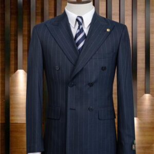 double-breasted jacket trouser suit