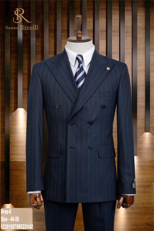 double-breasted jacket trouser suit