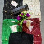 Ladies Fashion Tweed 2-Pcs Set Dress