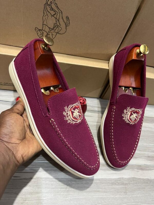 men suede slip-on loafers
