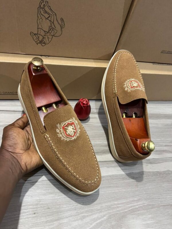 men suede slip-on loafers