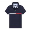 Short Sleeve Textured Cotton Polo