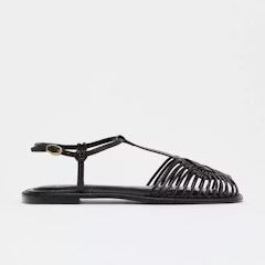 black woven flat sandal 4 black woven flat sandal 4
