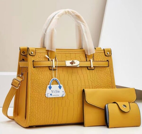 ladies fashion 3 in 1 leather bags