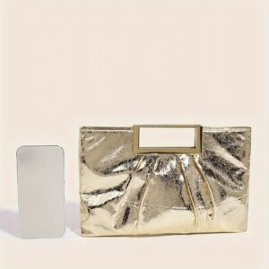 stunning metallic gold clutch bag 1