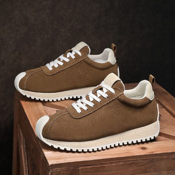 men casual brown non-slip sole sneakers