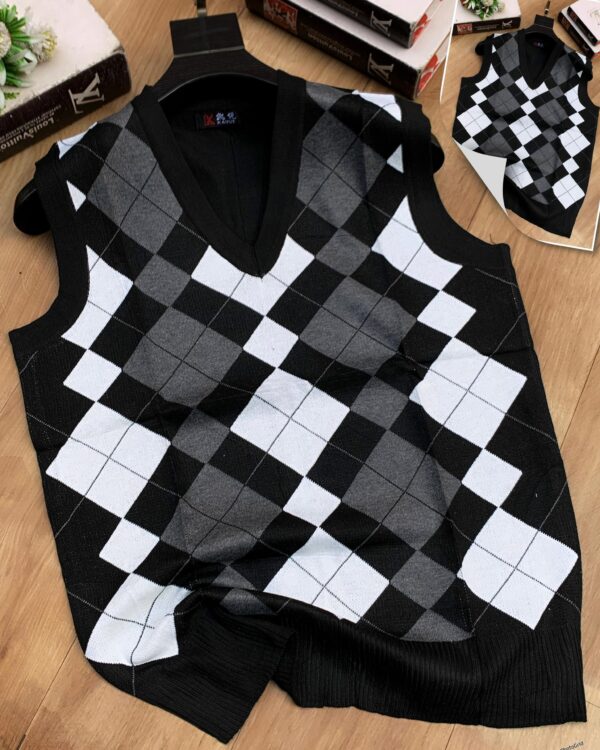 v-neck vest sleeveless sweater