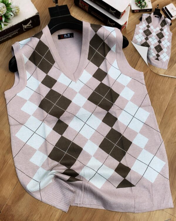 v-neck vest sleeveless sweater