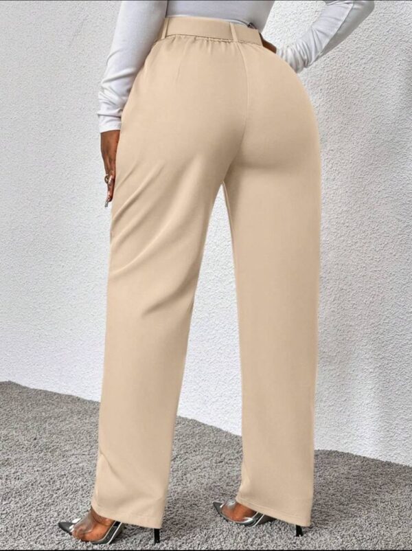 women high-waist belted trouser
