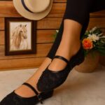 Wildflower Sequin Mesh Bellat Flat Shoes