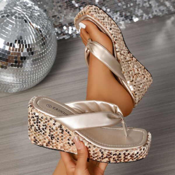 High Heels Wedge Slippers high heels wedge slippers