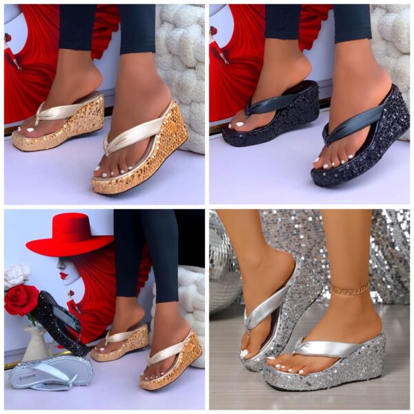 High Heels Wedge Slippers high heels wedge slippers
