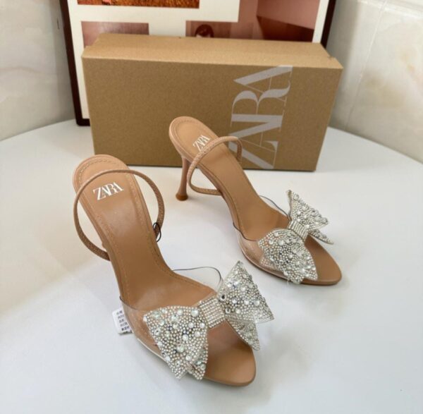 trendy sparkly maxi bow heels