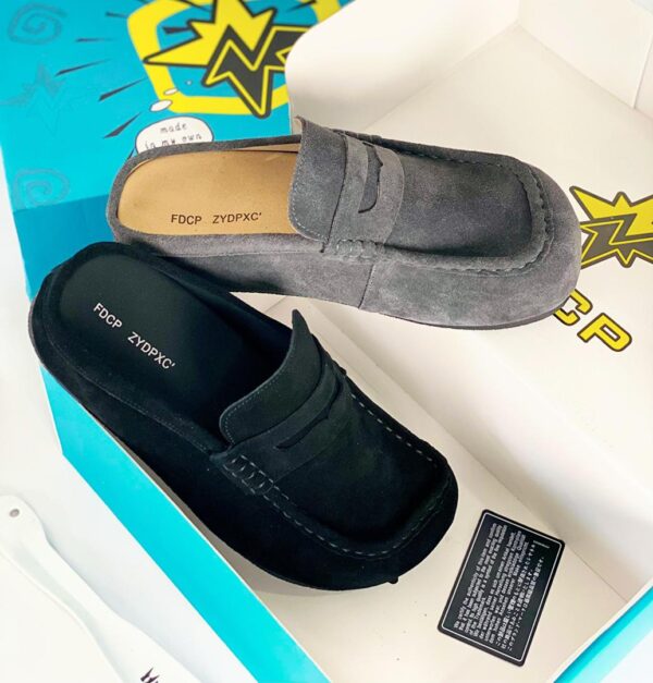 stylish unisex suede half shoes