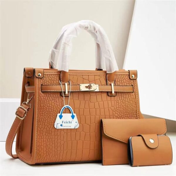 ladies fashion 3 in 1 leather bags