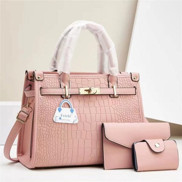ladies fashion 3 in 1 leather bags