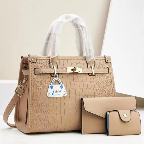 ladies fashion 3 in 1 leather bags