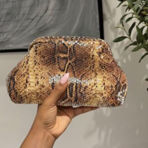 Marketplace & Online Shopping 136 leopard print sequin clutch bag