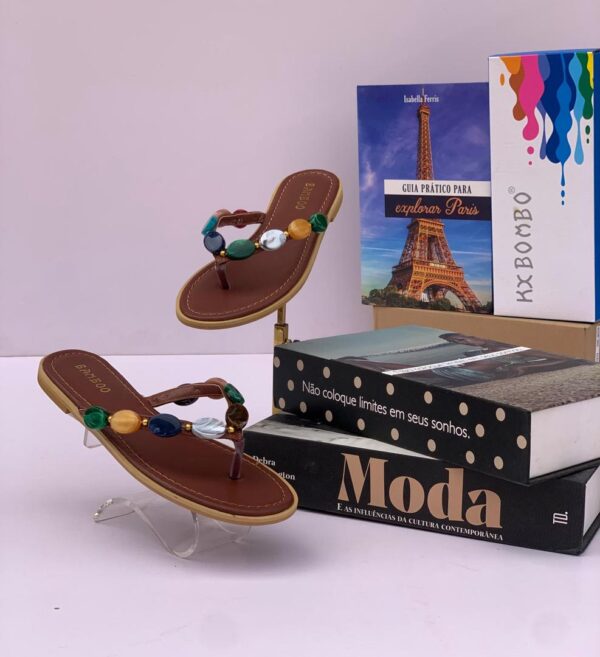 women beaded flat slippers