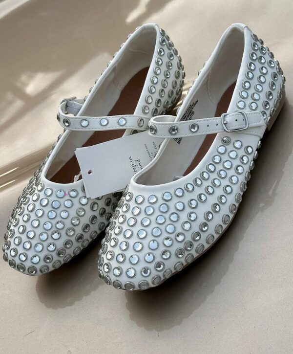 women studded ballerina flats shoes