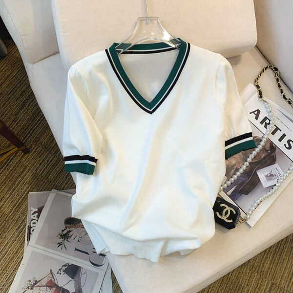 ladies v neck sweat tops