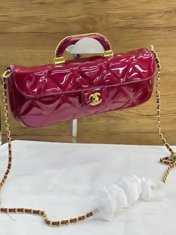 metallic leather handbag for ladies