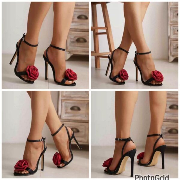 Women Rose Bow High Heels women rose bow high heels