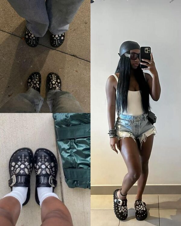 metal sabot slippers