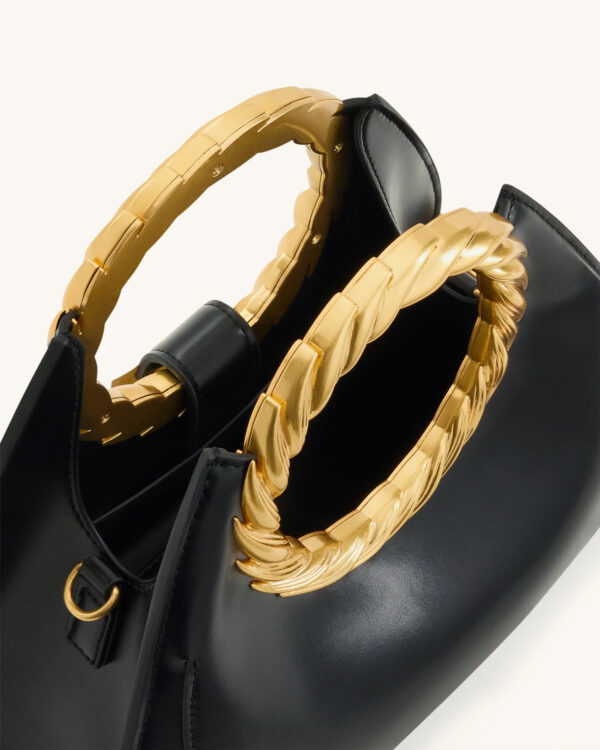 classy black leather bag 1