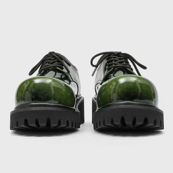 men's monochromatic patent leather derby shoe 3