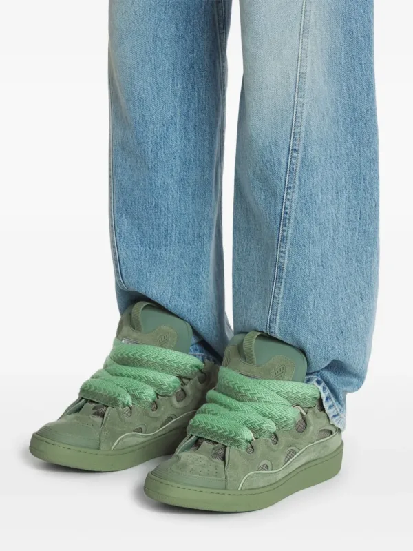 curb leather sneakers