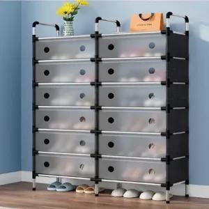 Marketplace & Online Shopping 134 6 layer double design shoe rack